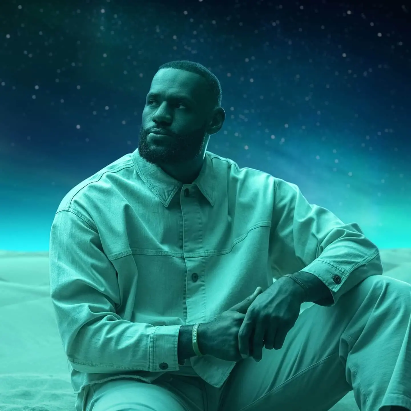 LeBron sitting in space