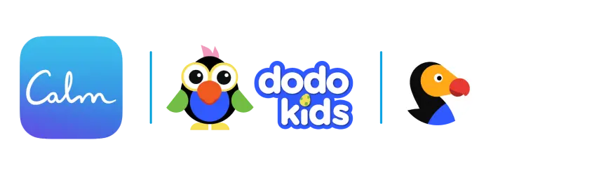 Calm's logo and TheDodo logo